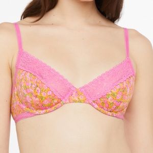 Savage X Fenty Cotton Essentials Lace-Trim Unlined Bra